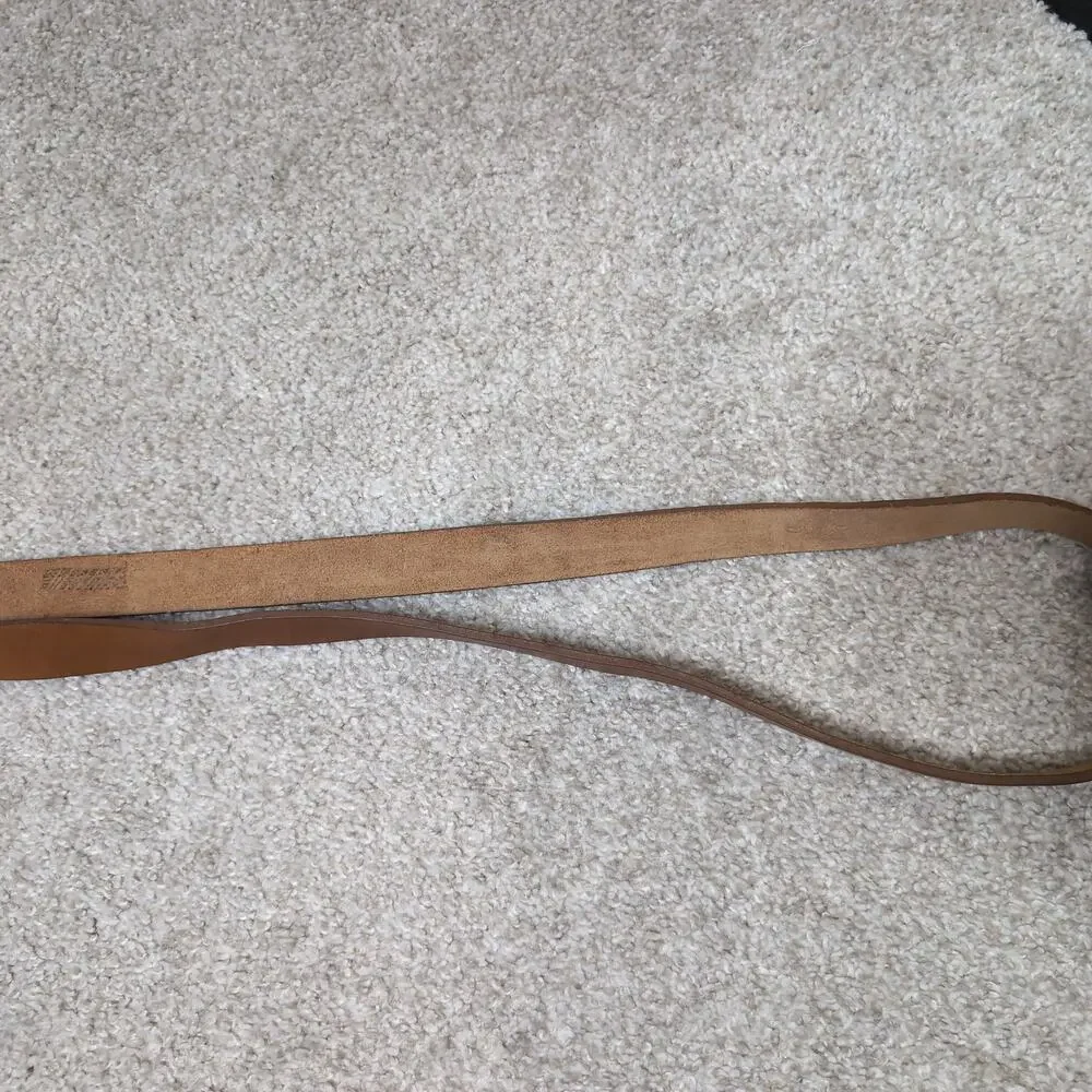 Brown Leather Belt With Toggle Clasp Vintage